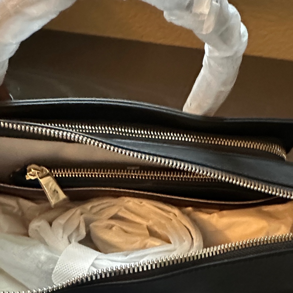 DVRH Tan Brown Black Women's Concealed Carry Leather Satchel w/Shoulder Strap - Picture 11 of 16